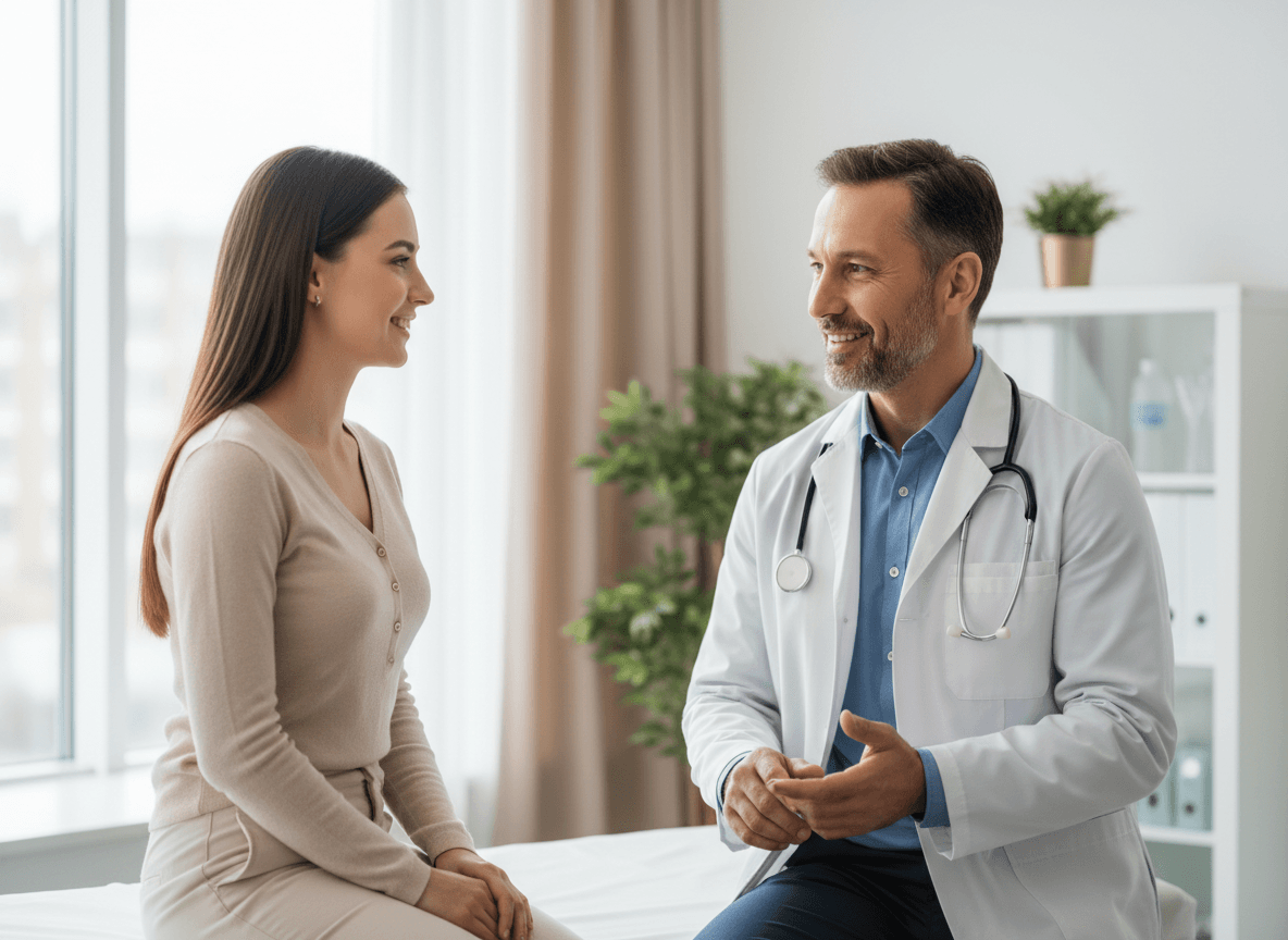 Médico atendiendo a un paciente en consulta