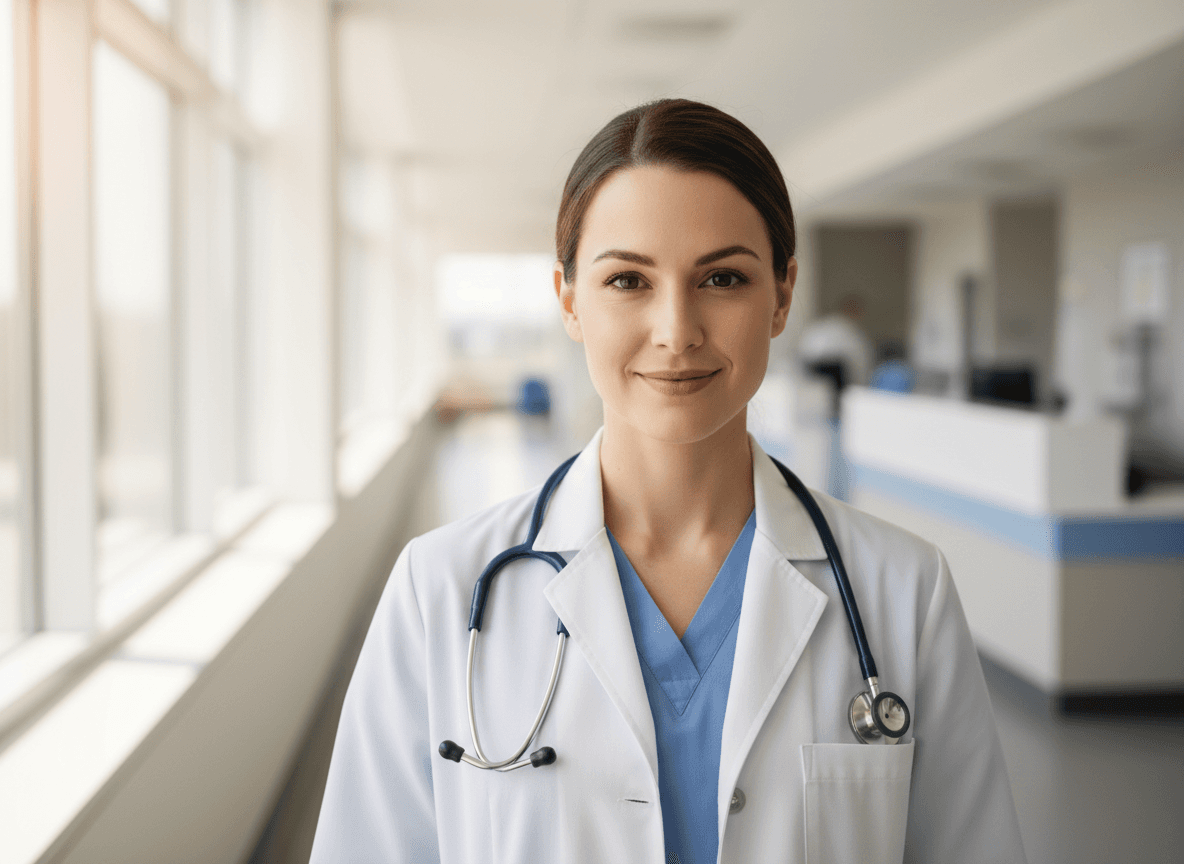 Médica especialista en su consulta